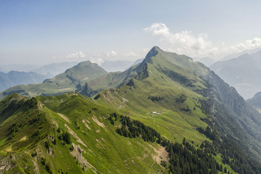 Luftaufnahme Schweizer Alpen 