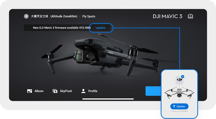 Update auf neuste Version der DJI Drohne