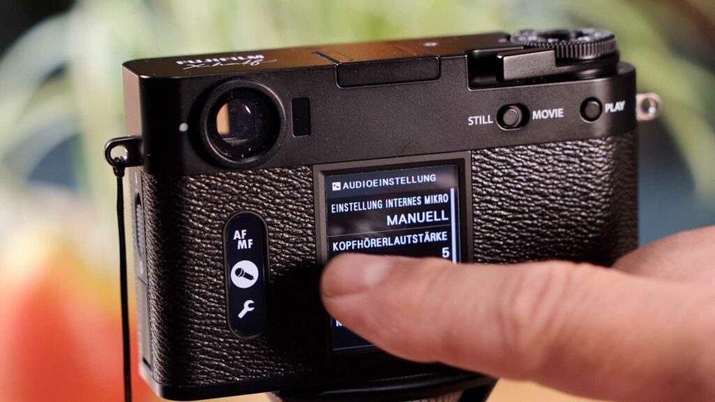 Fujifilm X-Half Kameraeinstellungen am Display