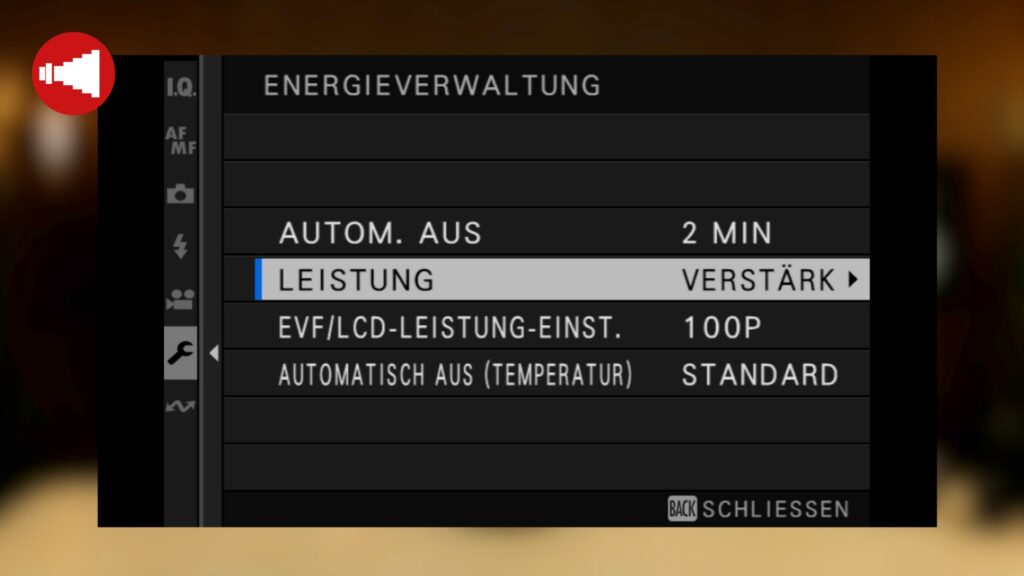 Einstellungen zur Maximierung der Leistung der X-E5