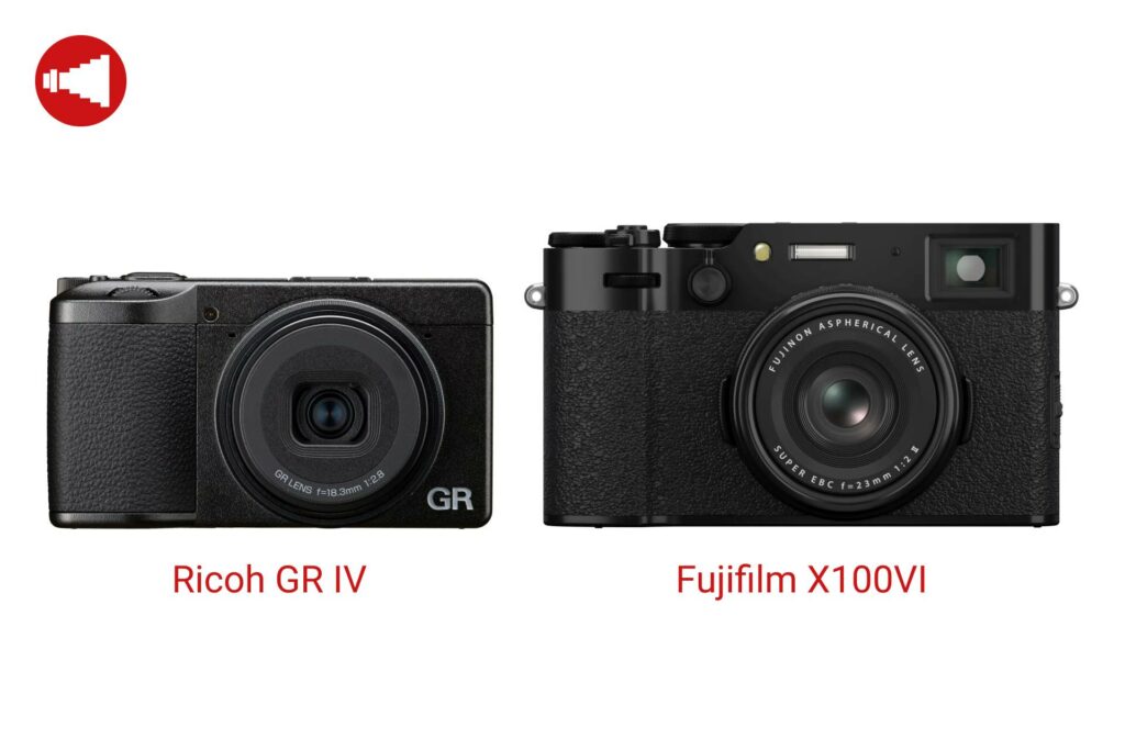 Vergleich der Größenverhältnisse zwischen GR IV und X100VI