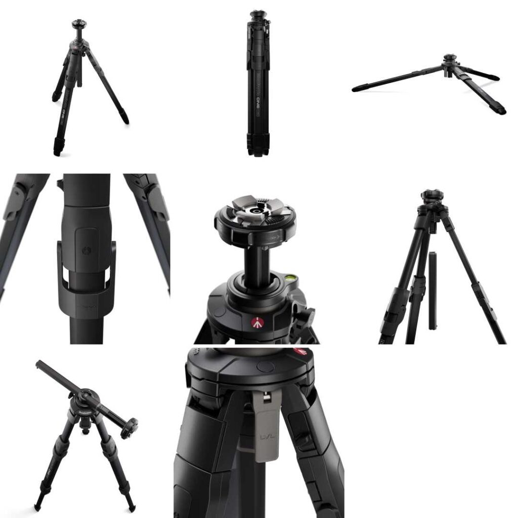 Manfrotto ONE verschiedene Ansichten des Stativs