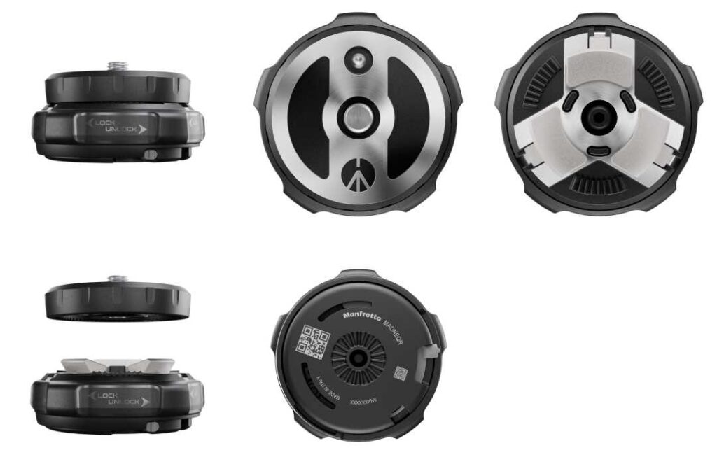 Manfrotto XCHANGE Schnellwechselplatte verschiedene Ansichten