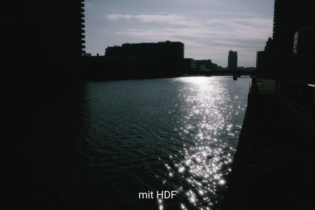 Beispielaufnahme Wasseroberfläche mit HDF