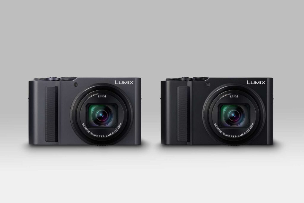 Zwei Farbvarianten der Lumix DC TZ-300: Dunkelsilber und Schwarz.