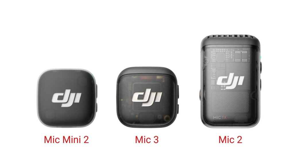 Transmitter der Mic Systeme: Mic Mini 2, Mic 3, Mic 2.