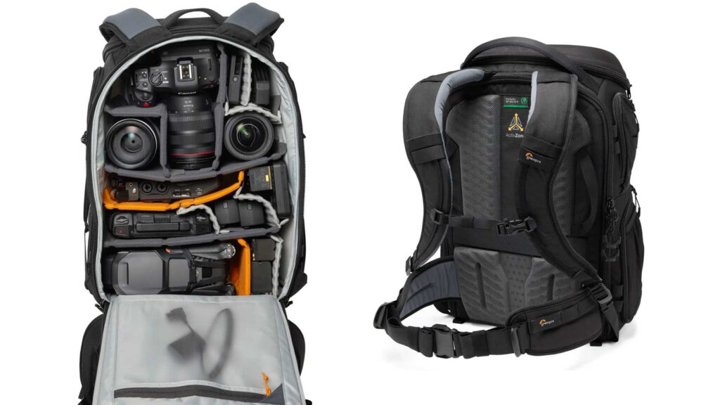 Lowepro ProTactics BP 450 AW III Fotorucksack Innenansicht.