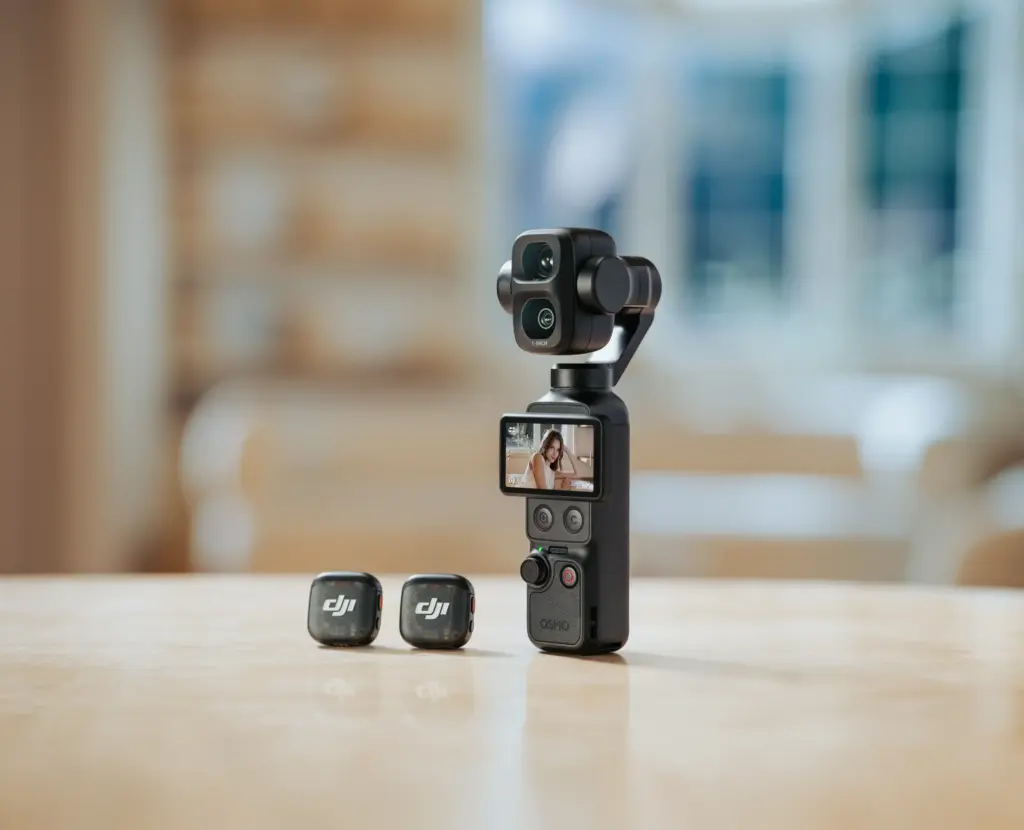 Osmo Pocket 4P mit DJI Mic 3.