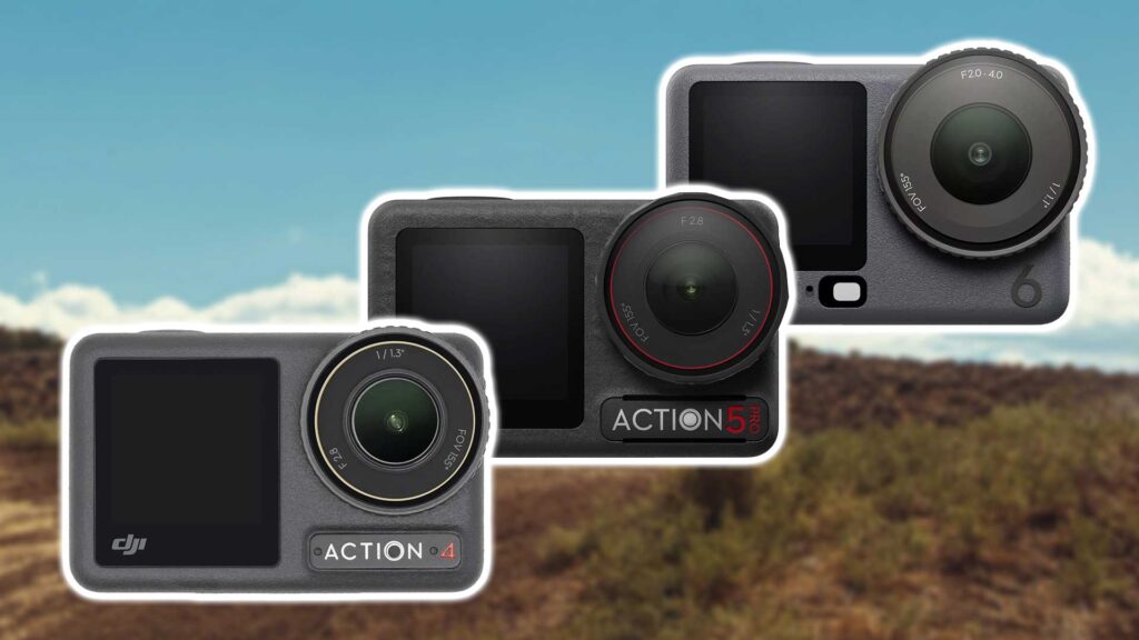 Osmo Action 4, Osmo Action 5 Pro und Osmo Action 5.