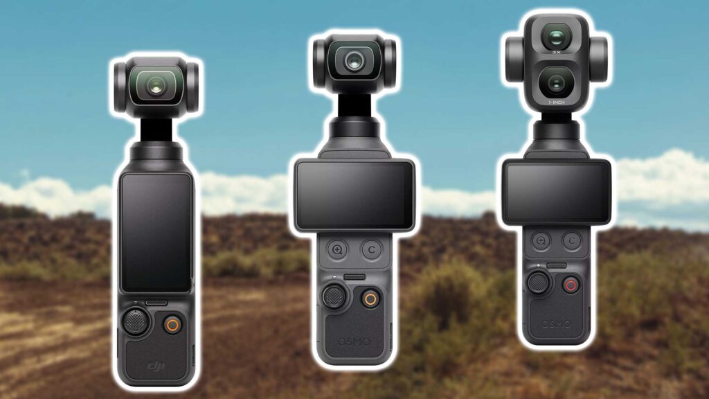Osmo Pocket 3, Osmo Pocket 4 und Osmo Pocket 4P.